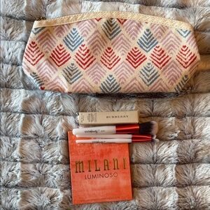Cosmetic Bag With Makeup Set (Burberry, Milani, Ulta)